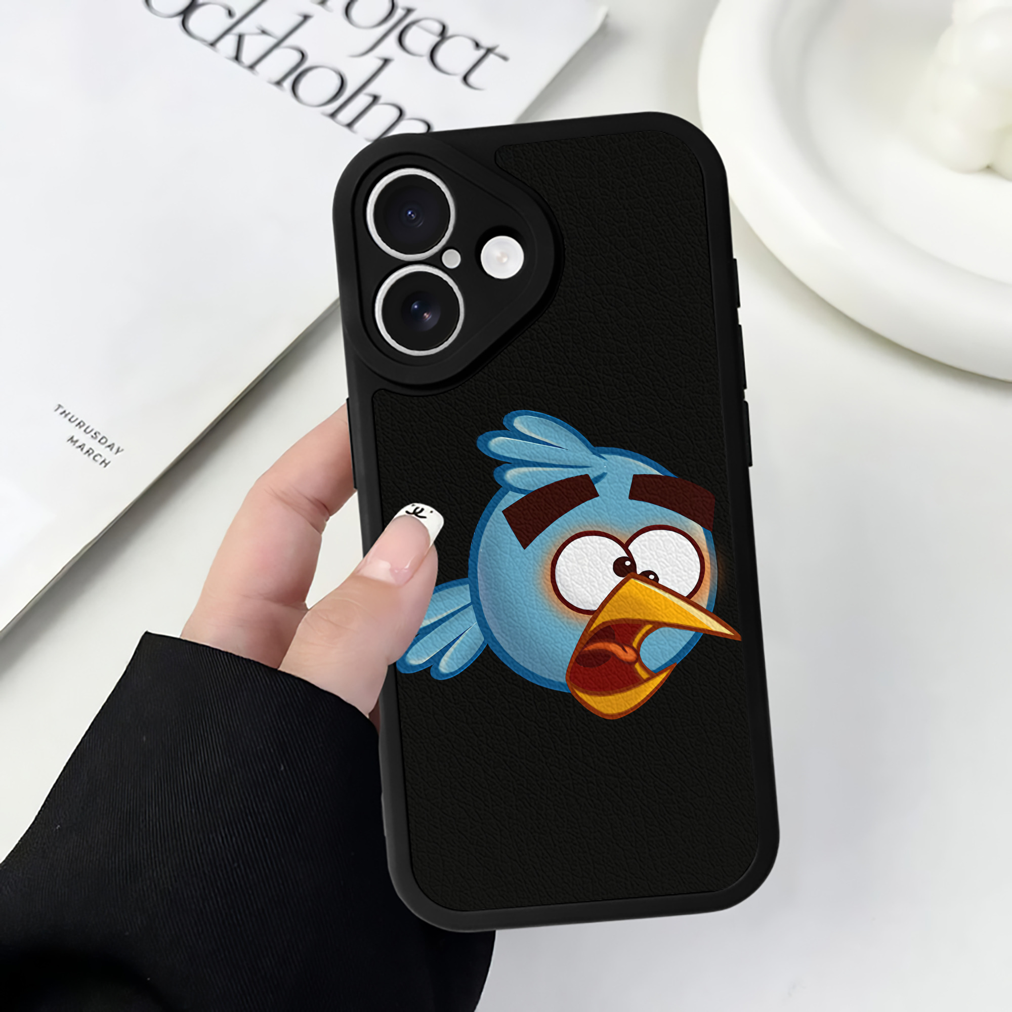 （画像用） Angry Birds アングリーバード 【iPhone 16シリーズ対応】シリコンスマホケース（レザー調） 材質：シリコン
